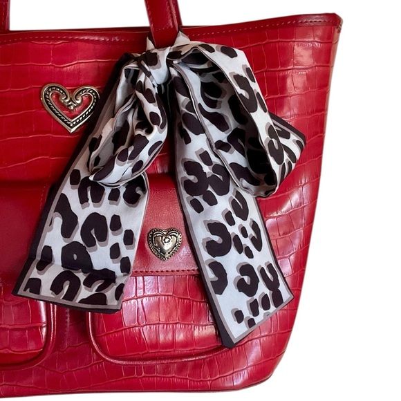 Ruby Red Shoulder Bag with Lafufu & Scarf - Picture 4 of 7